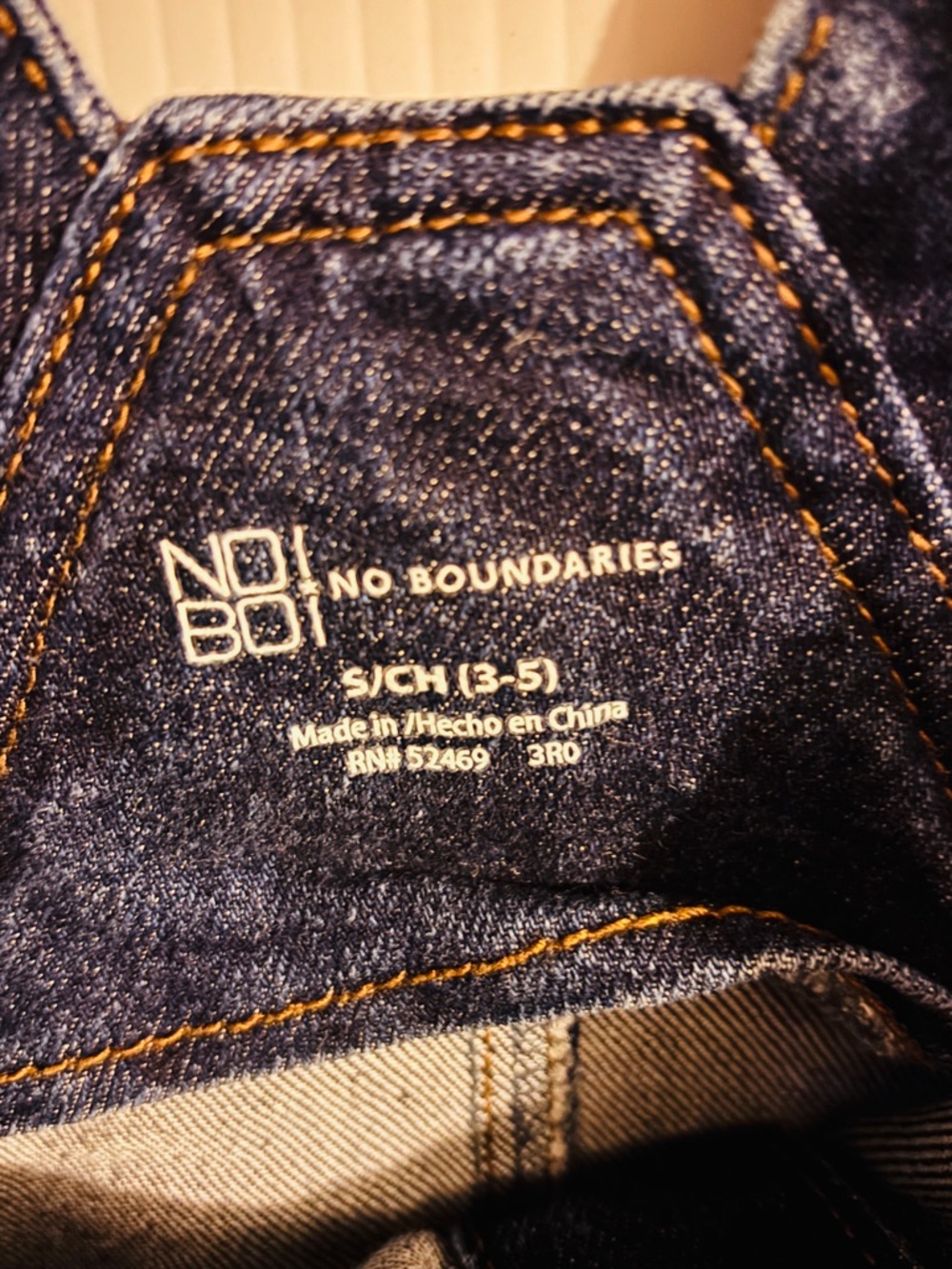 No Boundaries Dark Blue Denim Overalls size small - Picture 2 of 4